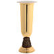 Brass flower vase with steel interior, apostle decoration s1