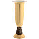 Brass flower vase with steel interior, apostle decoration s3