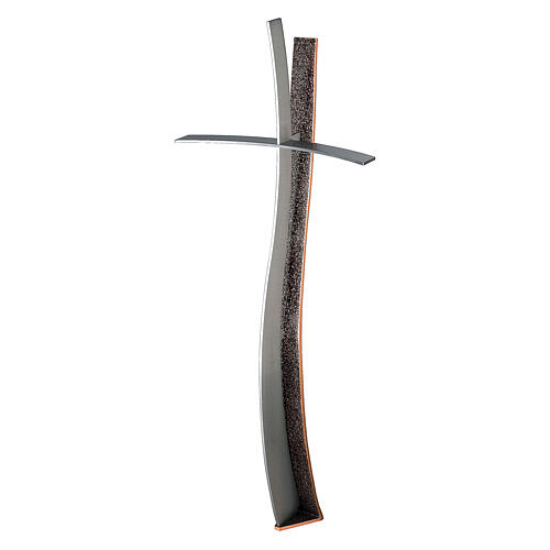 Croce in bronzo terrena cimitero h. 60 cm per ESTERNO 1