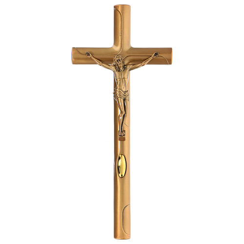 Croce patinata bronzo da parete 40 cm per ESTERNO 1