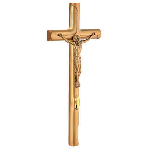 Croce patinata bronzo da parete 40 cm per ESTERNO 4