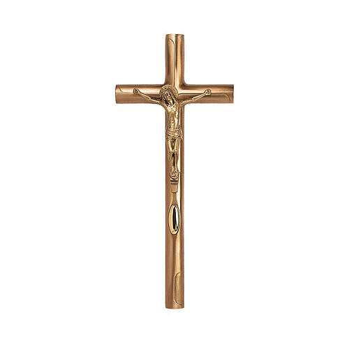 Krzyż na ścianę z brązu patynowanego, 50 cm, na ZEWNĄTRZ 1
