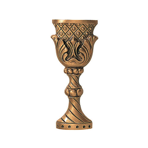 Goblet-shaped funerary plaque 9 cm for OUTSIDE USE 1