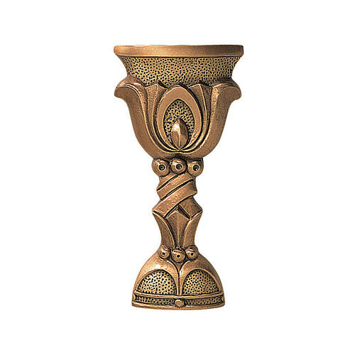 Goblet-shaped tombstone plaque 9 cm for OUTSIDE USE 1