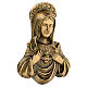 Satinised bronze plaque showing the Virgin Mary 20 cm for EXTERNAL use s3