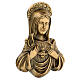 Plaque of Mary in satin bronze, 20 cm for OUTDOORS s3