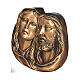 Plaque close-up of Mary and Jesus Pietà, bronze 27 cm for OUTDOORS s1