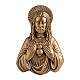 Placa Sagrado Coração de Jesus bronze 33 cm para EXTERIOR s1