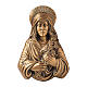 Bronze plaque showing the Our Lady of Miracles 33 cm for EXTERNAL use s1