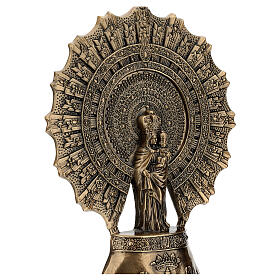Bronze plaque showing the Our Lady of Pilar 43 cm for EXTERNAL use