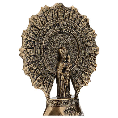 Bronze plaque showing the Our Lady of Pilar 43 cm for EXTERNAL use 2