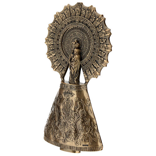 Bronze plaque showing the Our Lady of Pilar 43 cm for EXTERNAL use 4