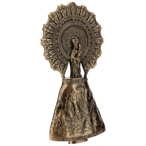 Bronze plaque showing the Our Lady of Pilar 43 cm for EXTERNAL use 5