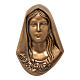 Bronze plaque showing the Virgin Mary 19 cm for EXTERNAL use s1