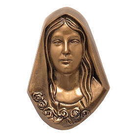 Placa bronze de parede Nossa Senhora 19 cm para EXTERIOR