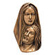 Plaque Pietà de Christ bronze 23 cm pour EXTÉRIEUR s1