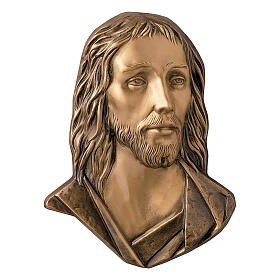 Placa Jesús Cristo bronce 26 cm para EXTERIOR