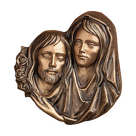 Plaque funéraire bronze Pietà de Christ 32 cm pour EXTÉRIEUR