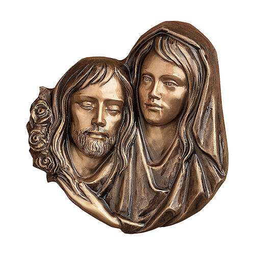 Placa funerária bronze Pietà de Cristo 32 cm para EXTERIOR 1
