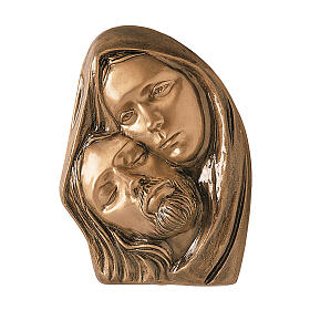 Plaque bronze détail Pietà de Christ 32 cm pour EXTÉRIEUR