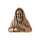 Plaque Saint Pio en bronze 34 cm pour EXTÉRIEUR s1