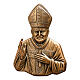 Bronze plaque showing blessing Pope Wojtyla 15 cm for EXTERNAL use s1