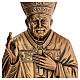 Bronze plaque showing blessing Pope Wojtyla 27 cm for EXTERNAL use s2