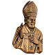 Placa busto Papa Wojtyla bronce 27 cm para EXTERIOR s3