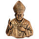 Tablica popiersie Papieża Wojtyły z brązu, 27 cm, na ZEWNĄTRZ s1