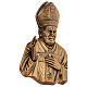 Tablica popiersie Papieża Wojtyły z brązu, 27 cm, na ZEWNĄTRZ s3