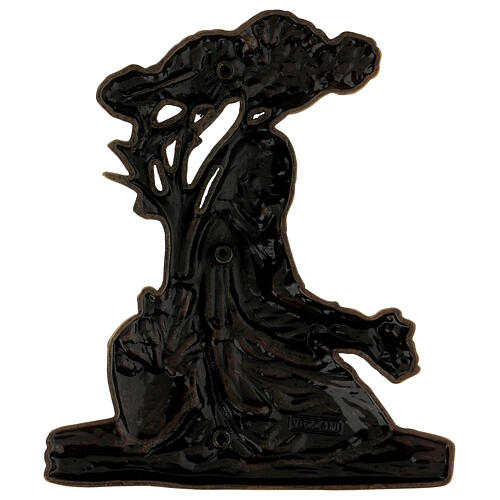 Bronze plaque showing girl throwing flowers 15 cm for EXTERNAL use 3