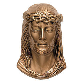 Placa funerária Jesus bronze 24 cm para EXTERIOR