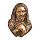Plaque funéraire bronze Christ Miséricordieux pour EXTÉRIEUR h 21 cm s1