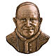 Bronze plaque showing Pope John XXIII 21 cm for EXTERNAL use s1