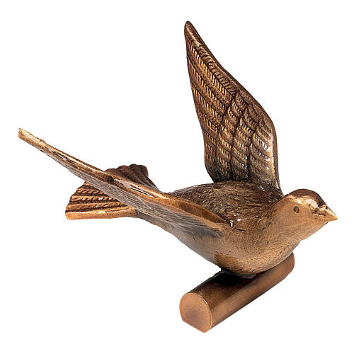 Bronzestatue Fliegende Taube, 14 cm für den Außenbereich 1