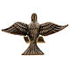 Bronze headstone ornament, dove in flight 13 cm for OUTDOORS s5