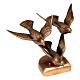 Bronze dove grave decor, 23 cm for OUTDOORS s1