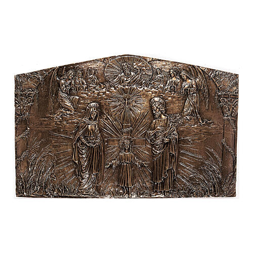 Bronzerelief, Heilige Familie, 80 cm, für den Außenbereich 1