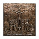 Plaque bronze Crucifixion Jésus 110 cm pour EXTÉRIEUR s1