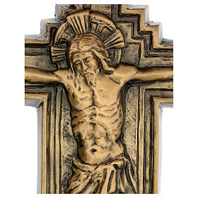 Bronze plaque showing the crucifix 57 cm for EXTERNAL use