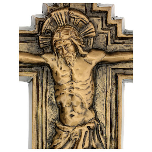 Bronze plaque showing the crucifix 57 cm for EXTERNAL use 2