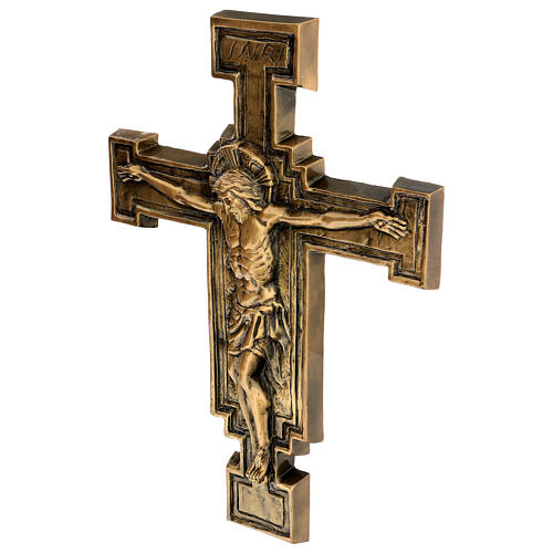 Bronze plaque showing the crucifix 57 cm for EXTERNAL use 3