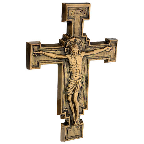 Bronze plaque showing the crucifix 57 cm for EXTERNAL use 5