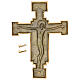 Bronze plaque showing the crucifix 57 cm for EXTERNAL use s7
