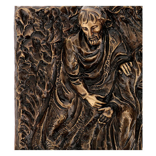 Bronze plaque showing the deposition of Christ 45 cm for EXTERNAL use 6