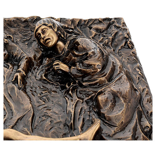 Bronze plaque showing the deposition of Christ 45 cm for EXTERNAL use 10