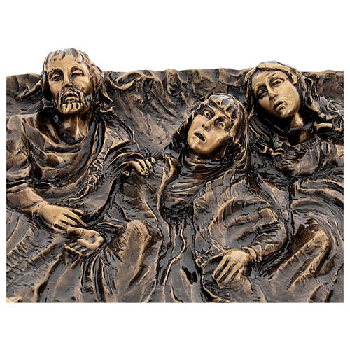 Placa bronze deposição de Cristo 45 cm para EXTERIOR 2