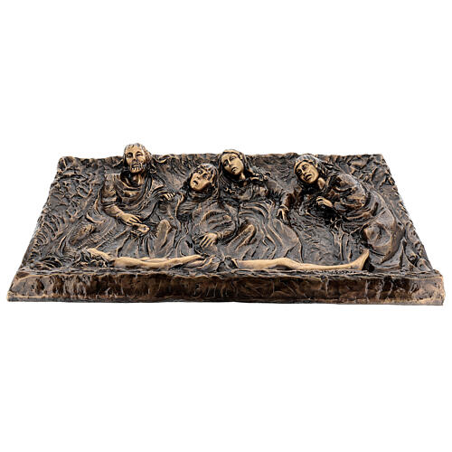 Bronze plaque of The Deposition of Christ, 45 cm for OUTDOORS 4