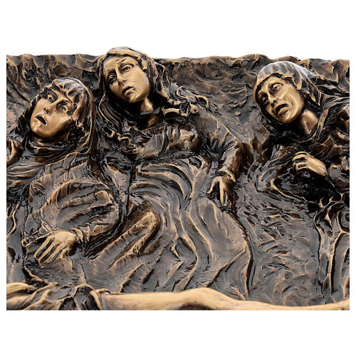 Bronze plaque of The Deposition of Christ, 45 cm for OUTDOORS 5