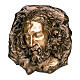 Bronze plaque showing grieving Christ 40 cm for EXTERNAL use s1